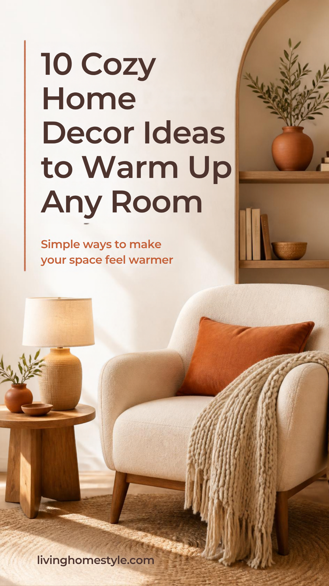 10 Cozy Home Decor Ideas That Instantly Make Any Room Feel Warmer - Pinterest pin